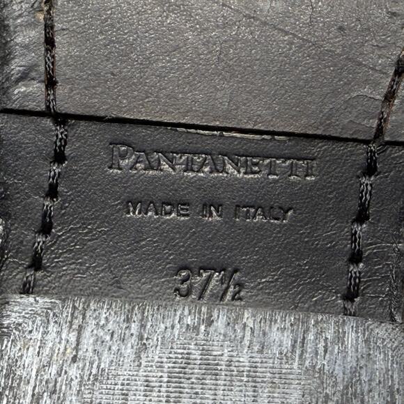 Pantanetti Womens Silver Italian Leather Moto Style Boots with Buckles Size 37.5 - Picture 8 of 8